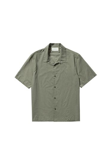 COTTON VOILE SHIRT - Dark khaki by Zara