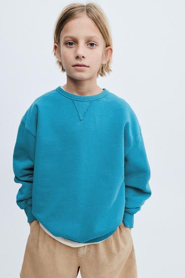 STORIESZ - PLUSH CREW NECK SWEATSHIRT - Light blue by Zara