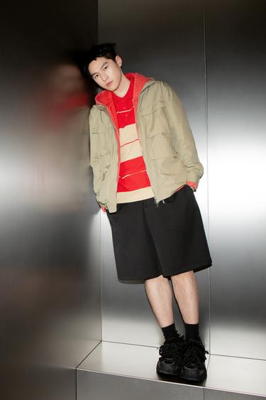 TECHNICAL PARKA WITH POCKETS - camel by Zara
