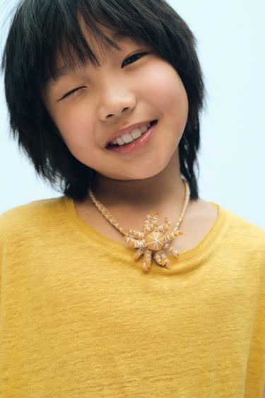CORD APPLIQUÉ NECKLACE X FANGLU LIN - Mustard by Zara