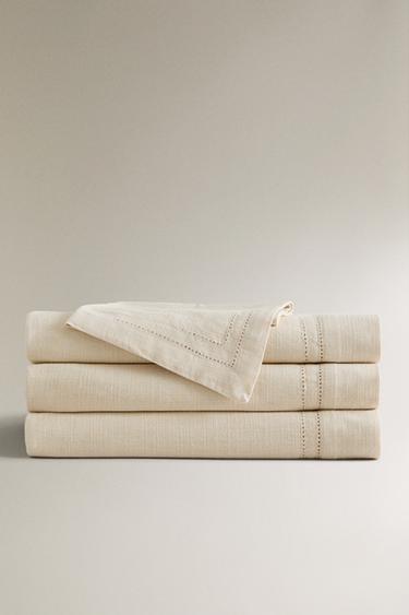 HEMSTITCHED COTTON TABLECLOTH - Ecru by Zara - Image 0