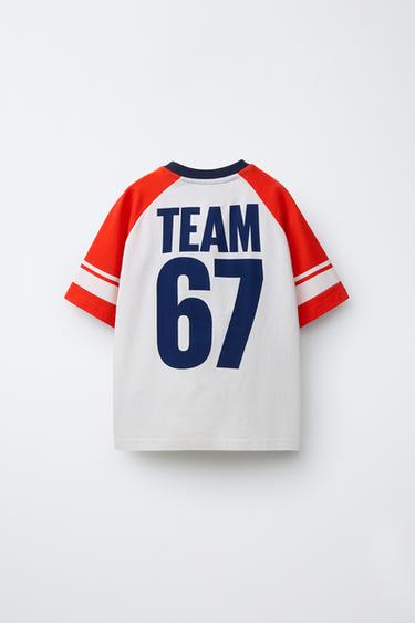 TEAM SIX SEVEN PRINTED T-SHIRT - Oyster-white by Zara