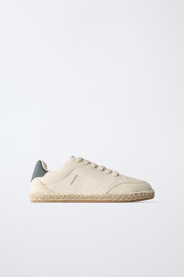 JUTE ESPADRILLE TRAINERS - White by Zara