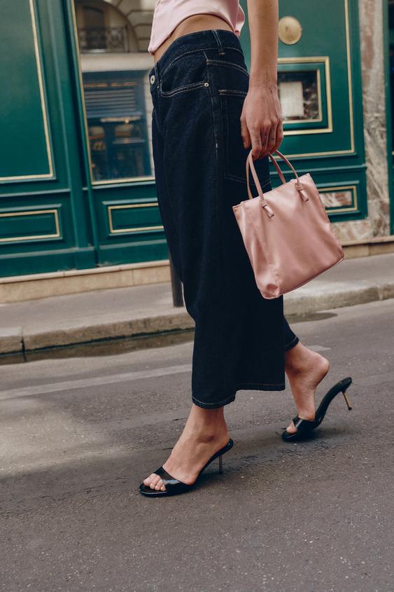 LAMINATED HEELED SANDALS - Black by Zara - Image 0