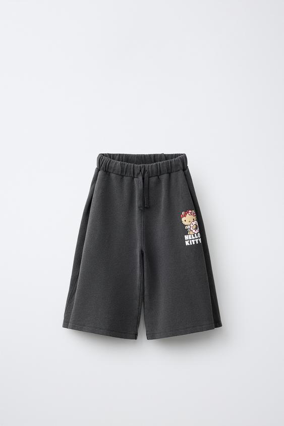 HELLO KITTY © SANRIO LONG BERMUDA SHORTS - Anthracite grey by Zara - Image 0