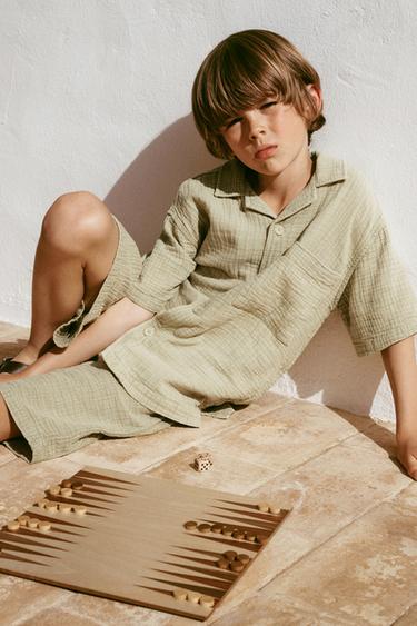 TEXTURE SHIRT - Light green by Zara