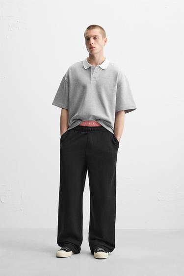 WIDE FIT JOGGING TROUSERS - Black by Zara - Image 0