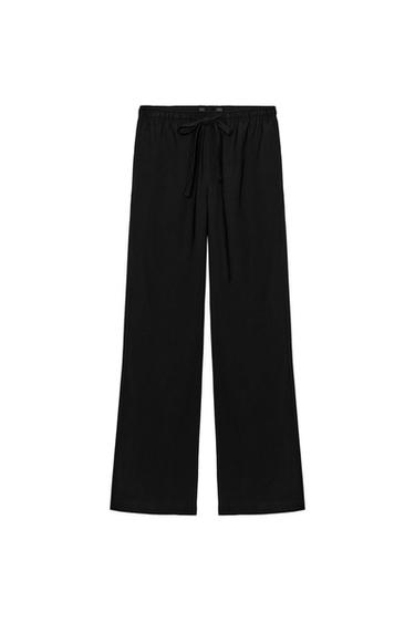 STRAIGHT FLOWING TROUSERS - Black by Zara