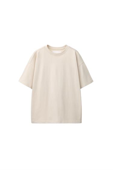 PLAIN T-SHIRT - Light sand by Zara