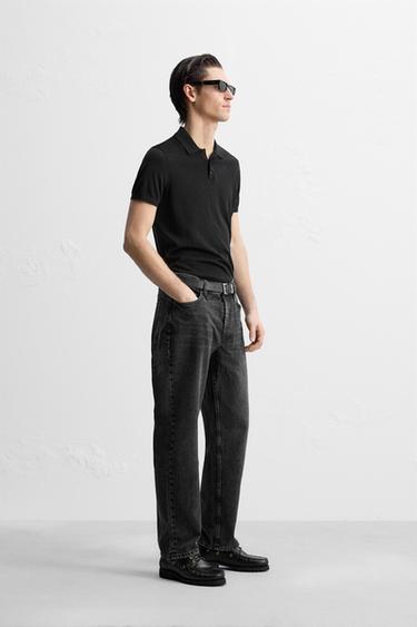 STRAIGHT FIT JEANS - Charcoal by Zara
