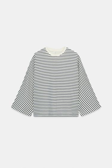 OVERSIZE STRIPED T-SHIRT - striped by Zara