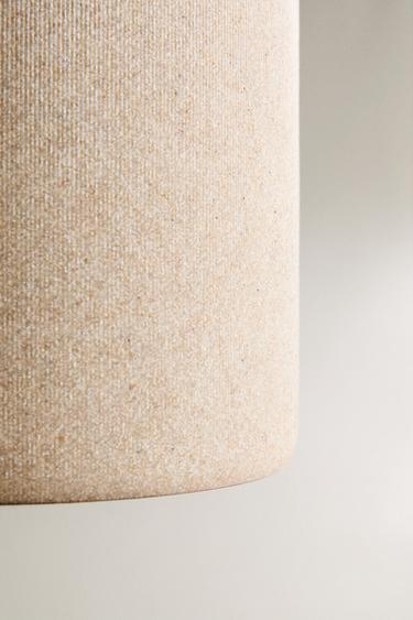 RESIN BATHROOM BIN - Beige by Zara