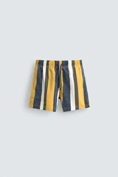 STRIPED SWIMMING TRUNKS - Multicoloured by Zara