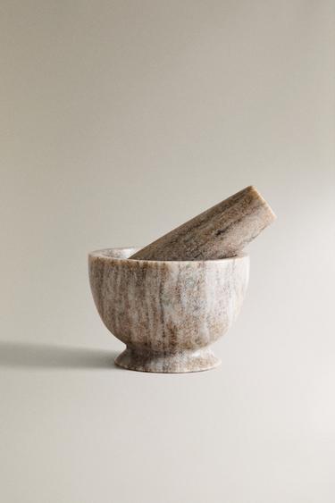 MARBLE PESTLE AND MORTAR - Greyish by Zara - Image 0