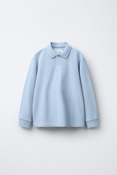 BASIC PIQUÉ POLO SHIRT - Sky blue by Zara