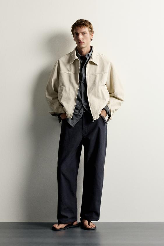 STUDDED RELAXED FIT JACKET - Vanilla by Zara - Image 0