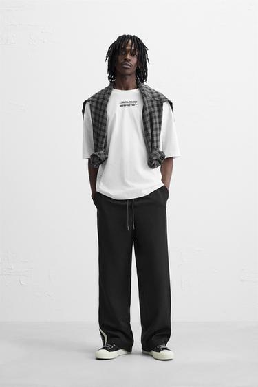 CONTRAST PRINT T-SHIRT - Oyster-white by Zara - Image 0