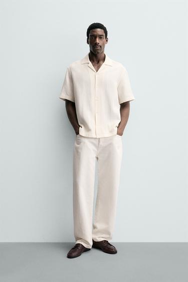 GEOMETRIC JACQUARD SHIRT - Ecru by Zara