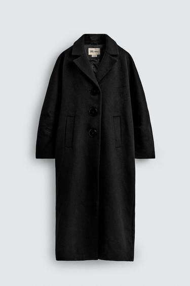 OVERSIZE LONG COAT HARRY LAMBERT FOR ZARA X DISNEY - Black by Zara