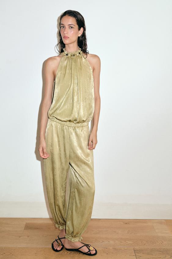 ELASTIC WAIST SAROUEL TROUSERS - Olive green by Zara - Image 0
