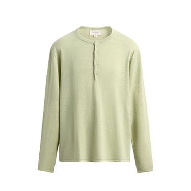 100% HEMP HENLEY JUMPER - Light green by Zara