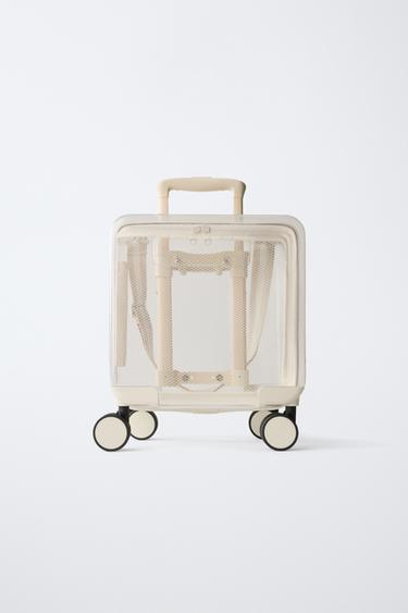 TRANSPARENT TRAVEL SUITCASE - Ecru White by Zara