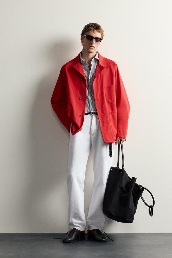 AARON LEVINE X ZARA POCKET OVERSHIRT - Red by Zara - Image 0