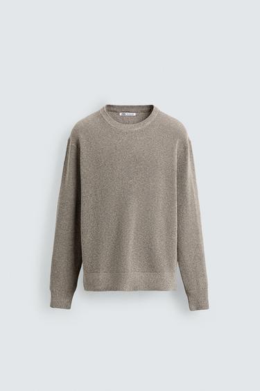 PURL KNIT SWEATER - Mink marl by Zara