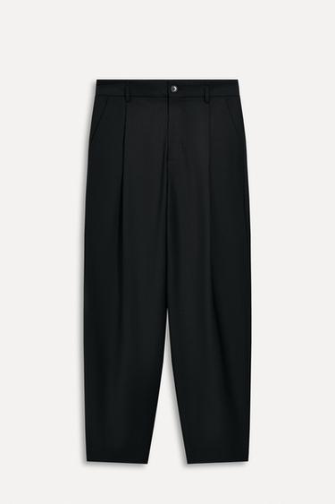 DARTED WOOL BLEND TROUSERS 50TH ANNIVERSARY - Black by Zara