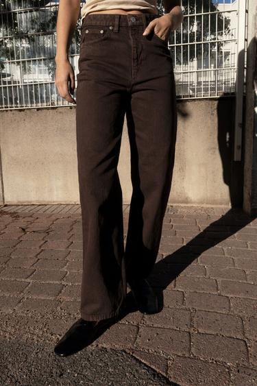 TRF MOM HIGH-WAIST JEANS - Brown by Zara