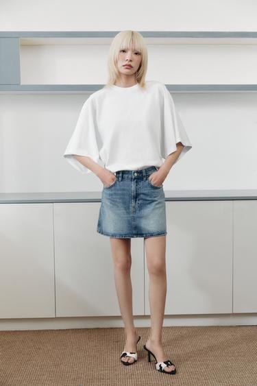 TRF DENIM MINI SKIRT - Blue by Zara