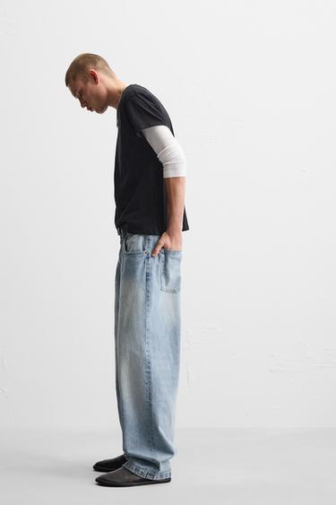 BAGGY FIT JEANS - Light blue by Zara