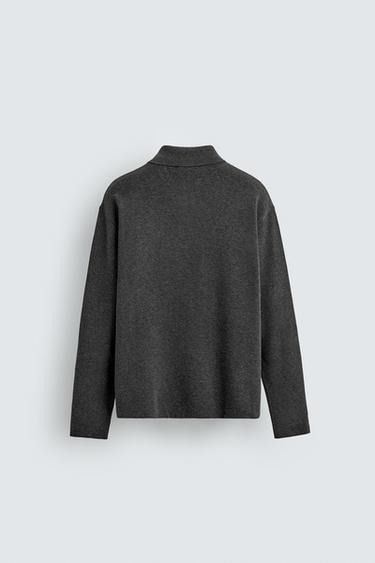 SOFT KNIT POLO SHIRT - Anthracite grey by Zara
