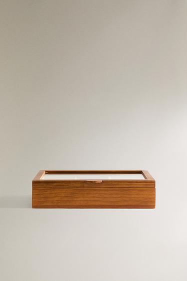 WOODEN JEWELLERY BOX - Brown by Zara