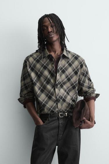 CHECK SHIRT - Greyish by Zara