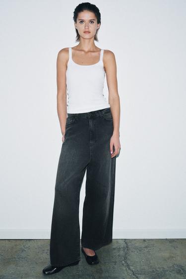ZW COLLECTION LOW-RISE LOOSE BAGGY LEG JEANS - Black by Zara - Image 0
