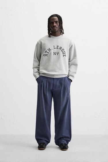 RELAXED FIT PLEATED JEANS - Blue by Zara - Image 0