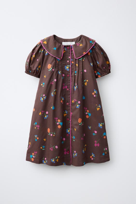 FLORAL PRINT DRESS - Brown by Zara - Image 0