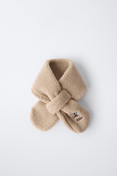 MICKEY MOUSE © DISNEY FAUX SHEARLING SCARF - Sand by Zara