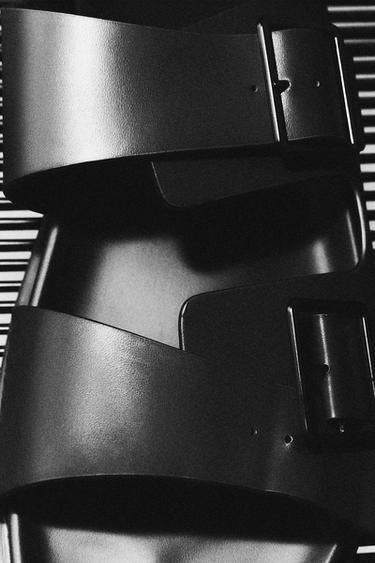 DOUBLE-STRAP SANDALS - Black by Zara