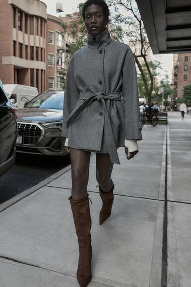 BUCKLED HIGH-HEEL BOOTS - Chocolate Brown by Zara