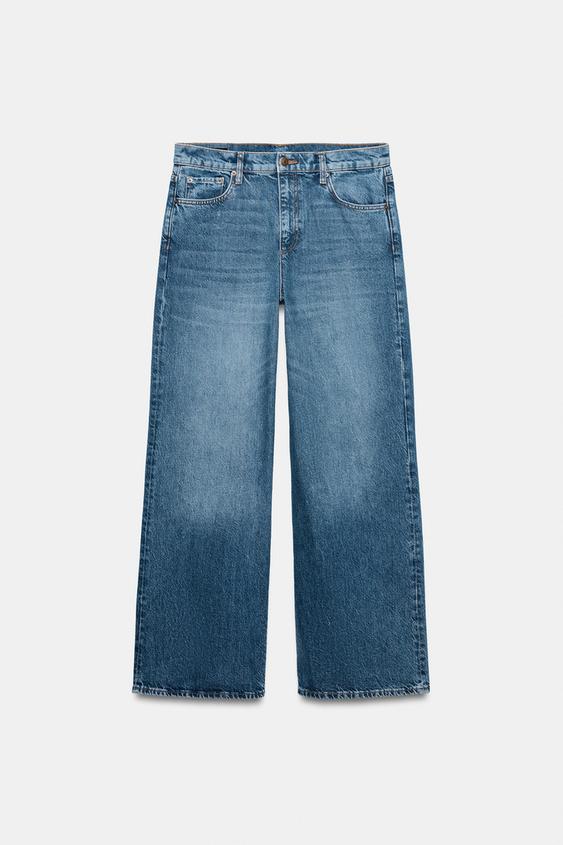 ZW COLLECTION LOW-RISE WIDE-LEG JEANS - Blue by Zara - Image 0