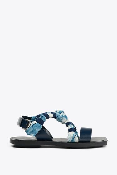 FLAT STRAPPY SLIDER SANDALS X FANGLU LIN - Multicoloured by Zara
