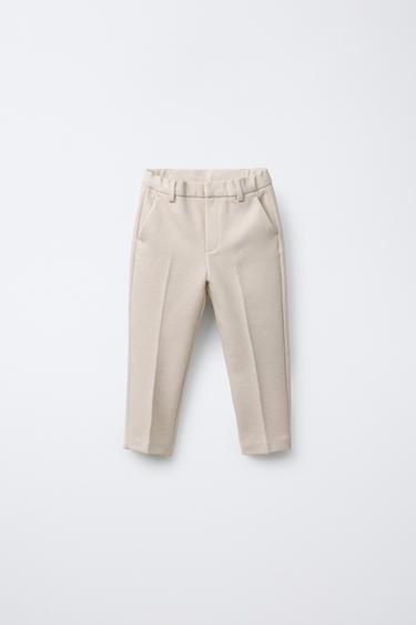 COMFORT SUIT TROUSERS - Light beige by Zara