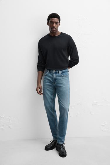 SLIM FIT JEANS - Mid-blue by Zara