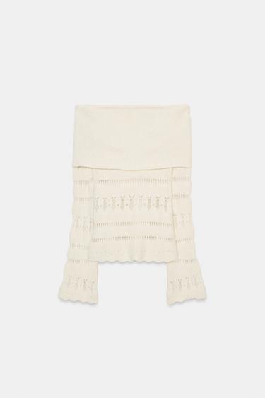 OPEN-KNIT JUMPER - Ecru by Zara
