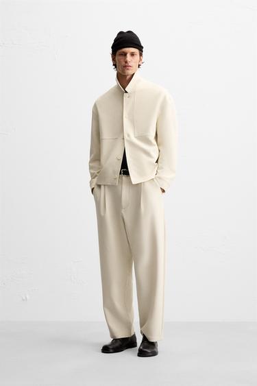 BOXY FIT OVERSHIRT - Ecru by Zara - Image 0