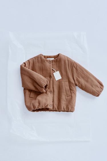 ZARA TIMELESS - TEXTURED PADDED JACKET - Clay by Zara