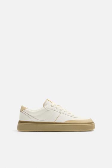 SNEAKERS WITH CONTRAST SOLES - White by Zara