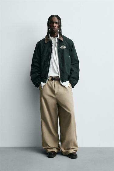 WIDE BAGGY FIT CHINO TROUSERS - Beige by Zara